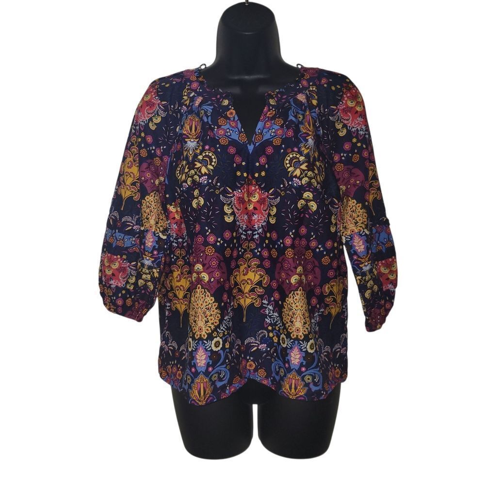Talbots Multicolor Floral Blouse Size P